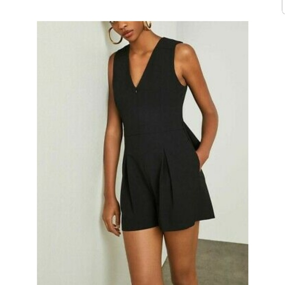 BCBGMaxAzria Pants - BCBC Draped Open-Back Black Romper